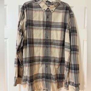 Eddie Bauer Men’s Flannel Plaid Button-Up Shirt 3XL Tall